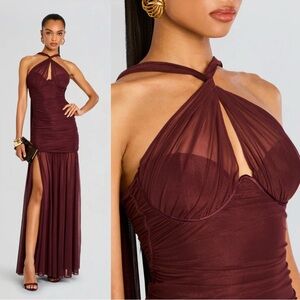 Retrofete Maisie Halterneck Maxi In Port XS